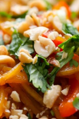 Pan Fried Sesame Butternut Squash Noodles. Photo credit Lauren's Latest.