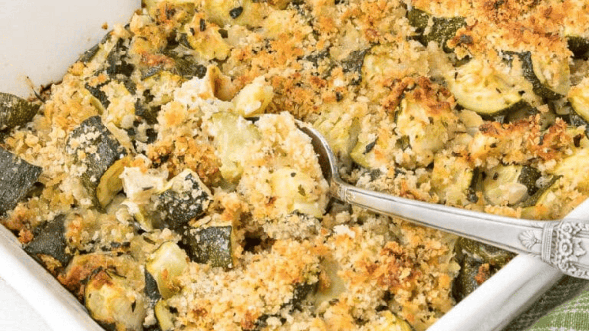 Quick And Easy Zucchini Casserole Recipe. Photo credit Intentional Hospitality.