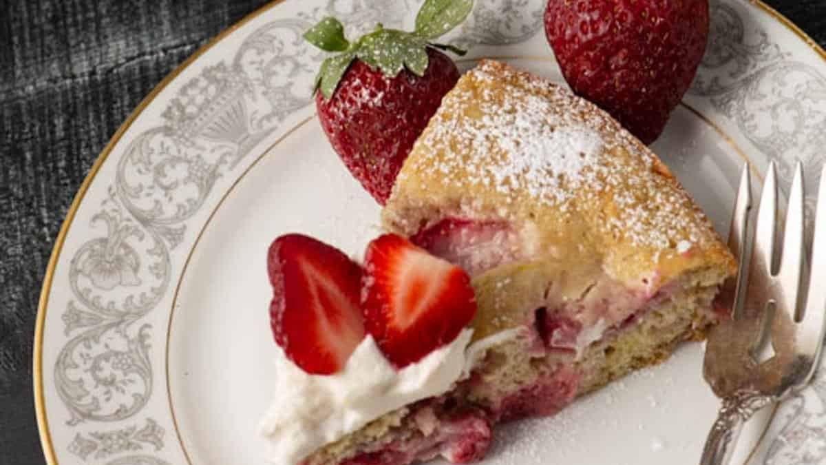 Strawberry Lemon Cake With Honey Whipped Cream. Photo credit Butter and Baggage.