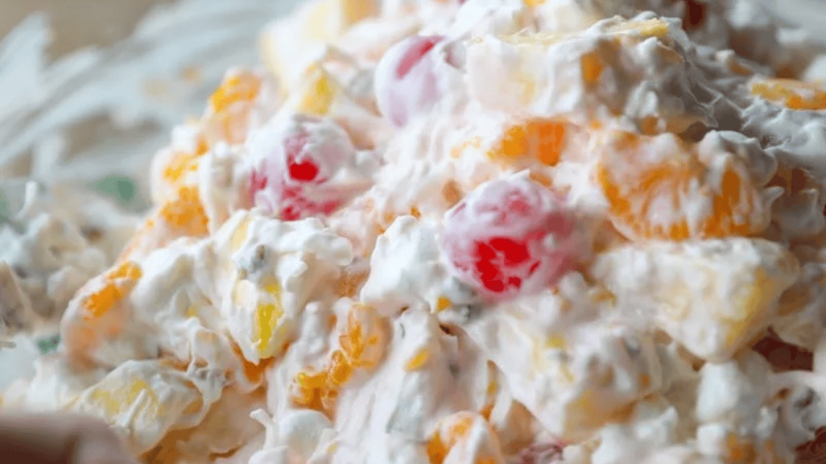 Ambrosia Salad Recipe (with Sour Cream). Photo credit Lauren's Latest.