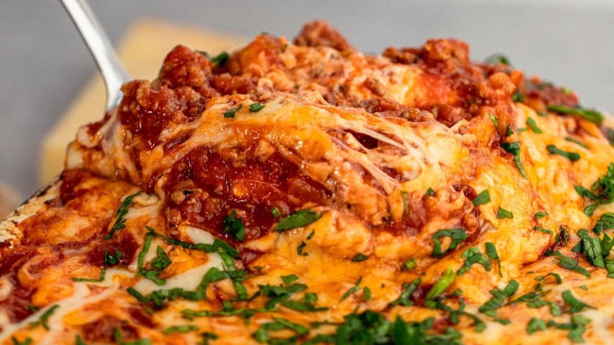 Baked Spaghetti Casserole. Photo credit Lauren's Latest.