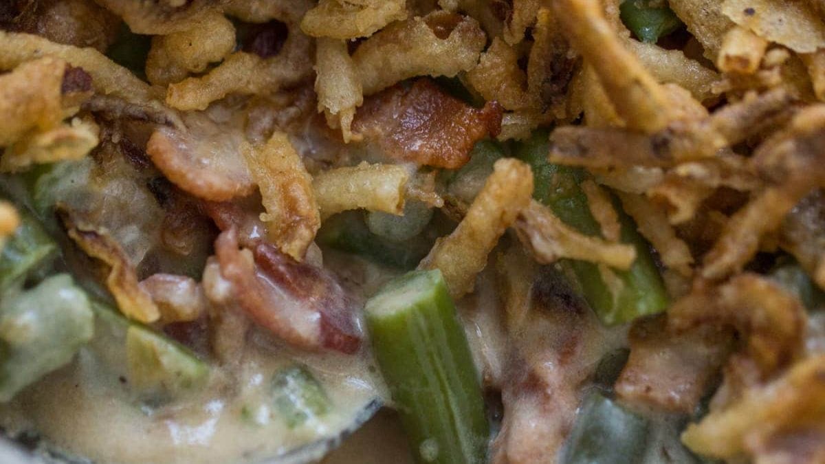 Best Green Bean Casserole With Bacon. Photo credit Lauren's Latest.