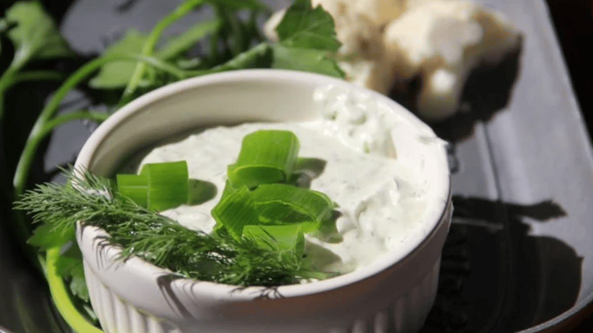 Creamy Green Herb Dip. Photo credit Southern Food and Fun.