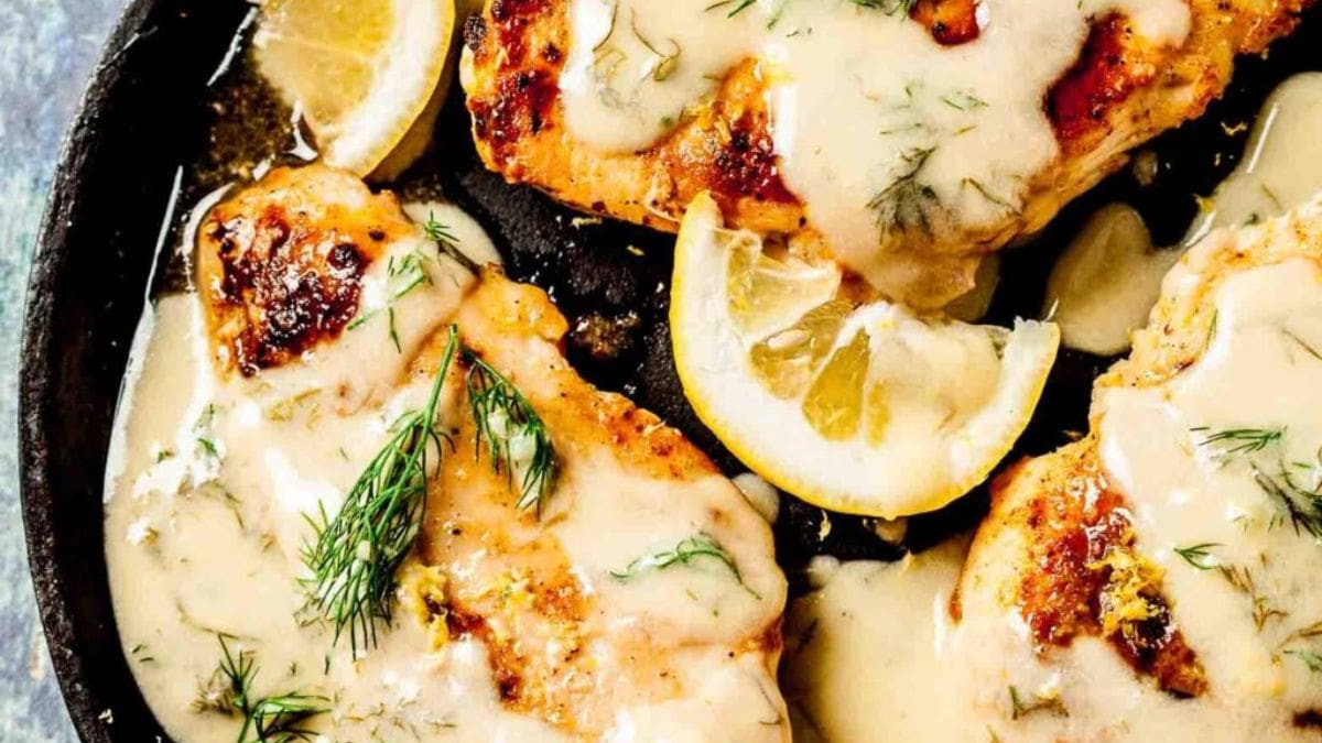 Creamy Lemon Chicken. Photo credit Chew Out Loud