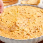 Crockpot Rotel Sausage Dip. Photo credit Semi Homemade Kitchen.