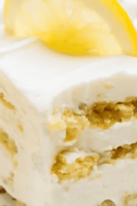 Lemon Icebox Cake Recipe. Photo credit Lauren's Latest.