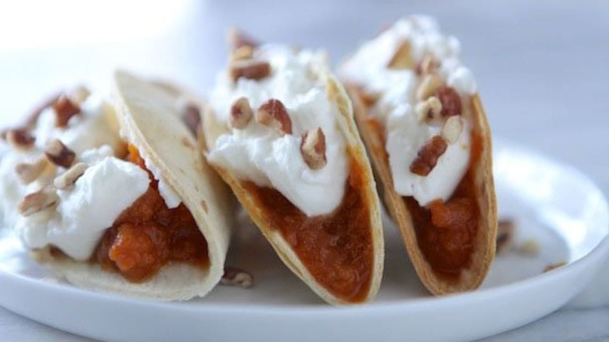 Pumpkin Pie Tacos. Photo credit Lauren's Latest.