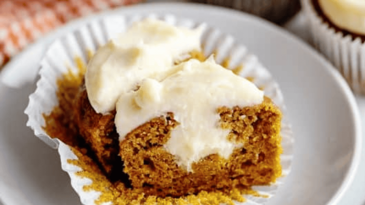 Pumpkin Spice Cupcakes With Cream Cheese Frosting. Photo credit Southern Plate