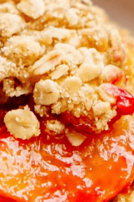 Raspberry Peach Cobbler Recipe. Photo credit Lauren's Latest.