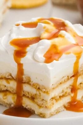 Ritz Cracker Salted Caramel Icebox Cake. Photo credit Lauren's Latest.