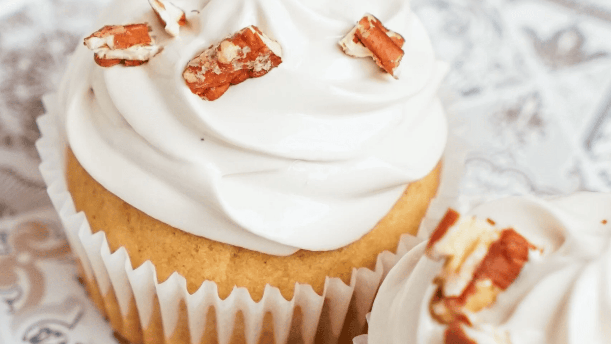 Sweet Potato Cupcakes With Marshmallow Frosting. Photo credit Lauren's Latest