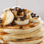 Banana Chocolate Chip Pancakes. Photo credit Lauren's Latest.