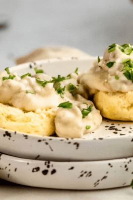 Biscuits And Sausage Gravy. Photo credit Lauren's Latest.