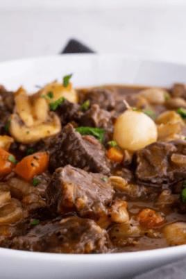 Boeuf Bourguignon (French Beef Stew). Photo credit Chew Out Loud.