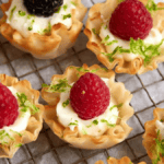 Five Minute Mini Raspberry Tarts. Photo credit Butter and Baggage.