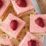 Light And Airy Strawberry Mousse Cake. Photo credit Easy Southern Desserts.