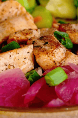 Salmon Rice Bowl. Photo credit Southern Plate.