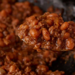 Southern Baked Beans With Hamburger Meat. Photo credit Butter and Baggage.