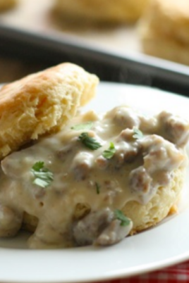Southern Biscuits and Gravy. Photo credit Lauren's Latest.