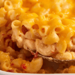 Southern Style Baked Mac And Cheese With Pimentos. Photo credit Butter and Baggage.