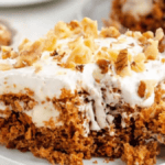 Carrot Poke Cake. Photo Credit Semi Homemade Kitchen.