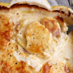 Old Fashioned Scalloped Potatoes And Ham. Photo credit Butter and Baggage.