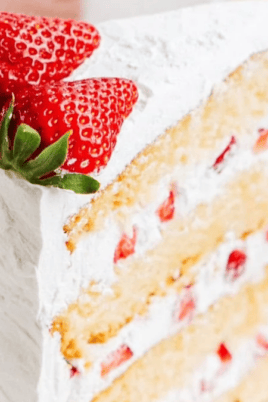 The Best Homemade Strawberry Cream Cake. Photo credit Lauren's Latest.