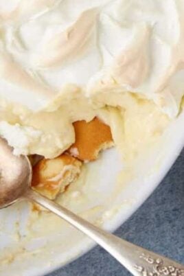 Old Fashioned Banana Pudding With Meringue. Photo credit Easy Southern Desserts.
