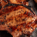 Juicy Bone In Grilled Pork Chops. Photo credit Butter and Baggage.