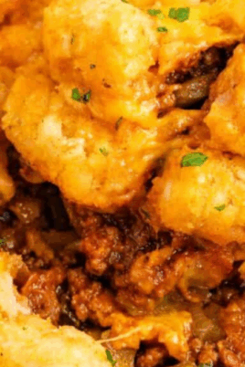 Tater Tot Sloppy Joe Casserole. Photo credit A One Pot Wonder.