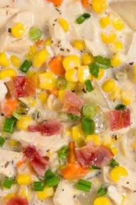 Creamy Crock Pot Chicken Corn Soup. Photo credit Intentional Hospitality.