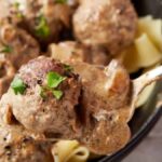 30 Minute Meatball Stroganoff. Photo credit Butter and Baggage.