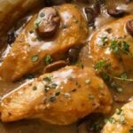 Chicken Breasts With Mushroom Wine Sauce. Photo credit Savor the Best.