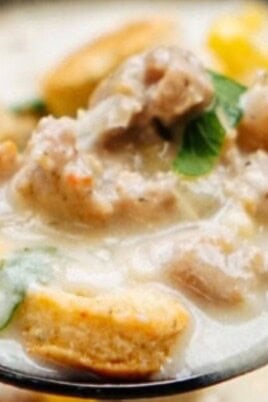 Crockpot Sausage Corn Chowder. Photo credit Lauren's Latest.