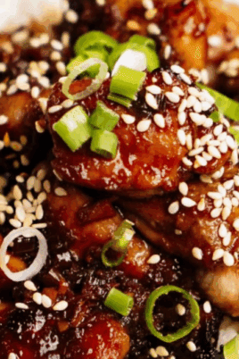 Korean Chicken Thighs Recipe. Photo Credit Lauren's Latest.