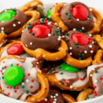 4 Ingredient Pretzel Christmas Treats In Just 10 Minutes. Photo credit Intentional Hospitality.