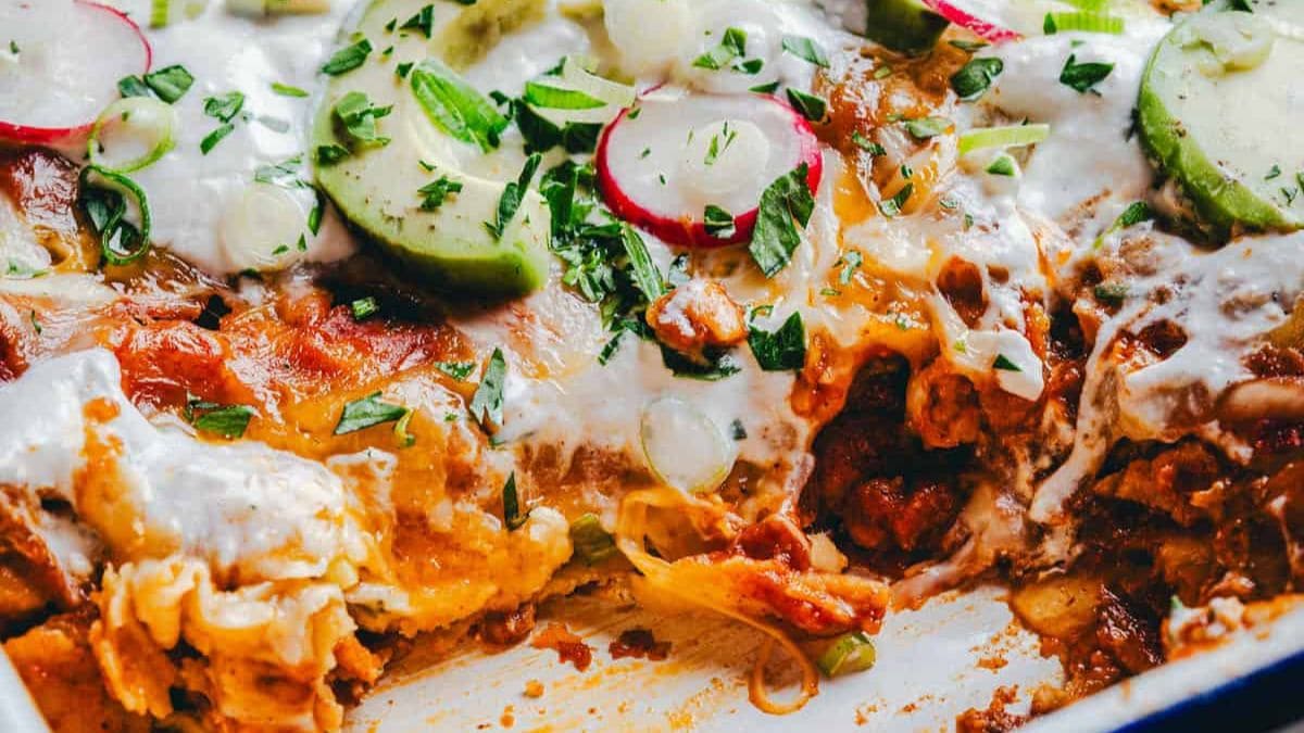 Cheese Enchiladas. Photo credit Pinch and Swirl.