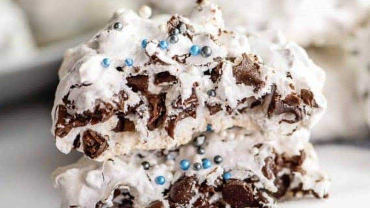 Chocolate Chip Meringue Cookies. Photo credit Southern Plate.