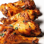 Crispy Skin Air Fryer Chicken Legs. Photo credit Intentional Hospitality.