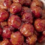 Crockpot Cranberry Turkey Meatballs. Photo credit Lauren's Latest. (1)