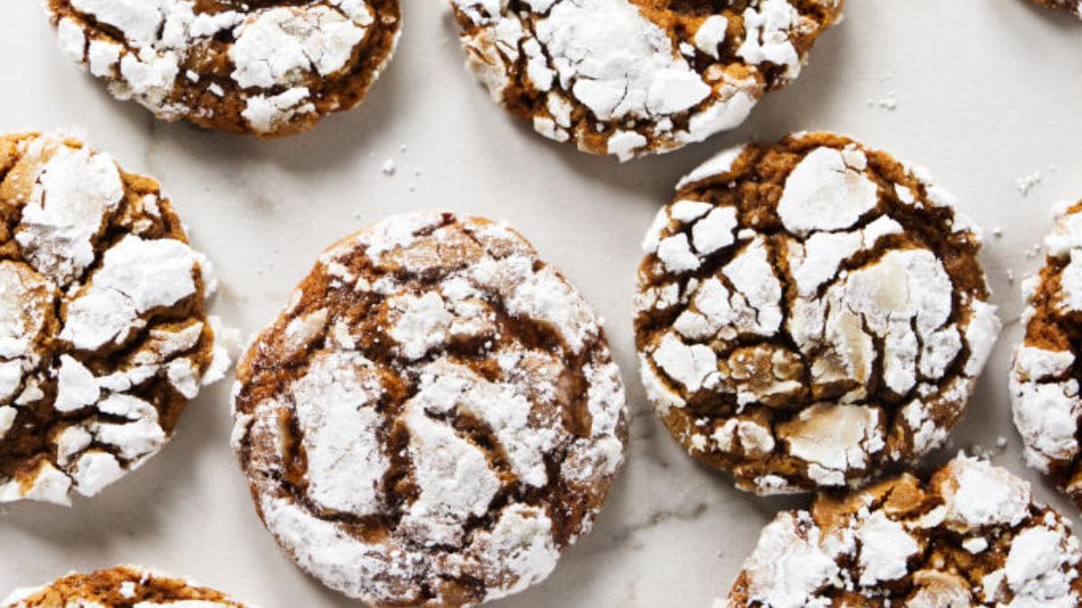 Gingerbread Crinkle Cookies. Photo credit Savor the Best.