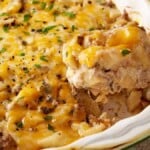 Hamburger Potato Casserole Without Canned Soup. Photo credit Butter and Baggage.
