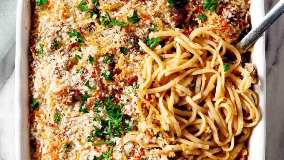 Turkey Tetrazzini. Photo credit Chew Out Loud.