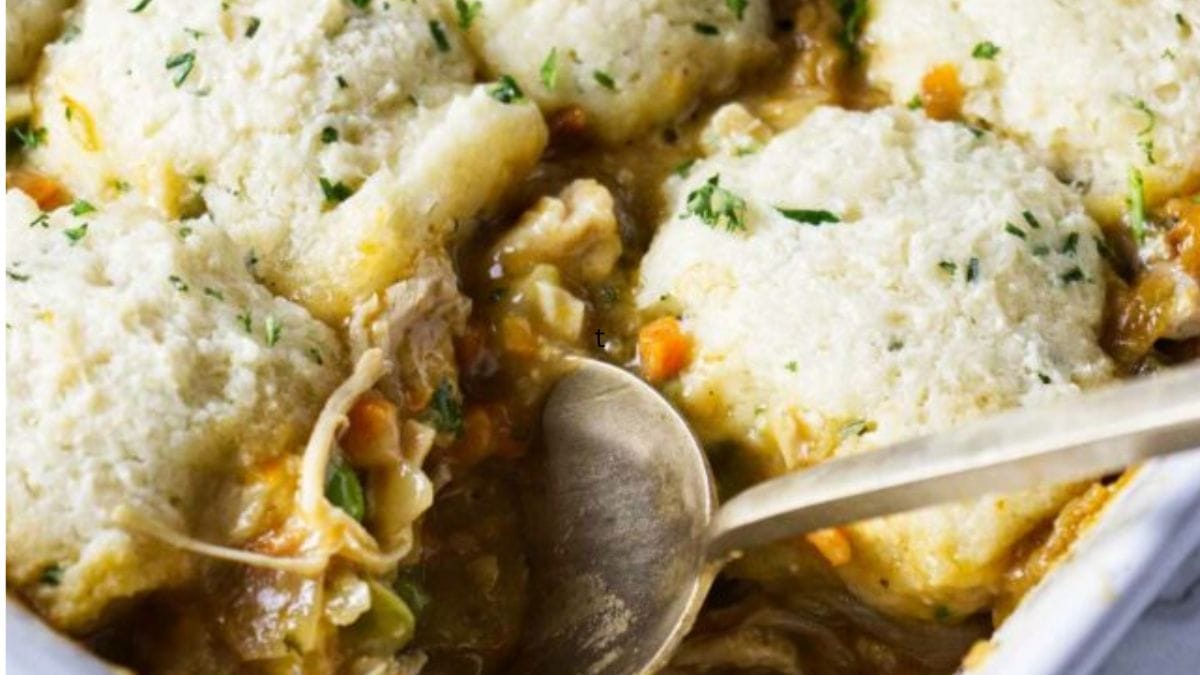Chicken And Dumpling Casserole. Photo credit Savor the Best.