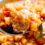 Easy Italian Meatball Soup. Photo credit Lauren's Latest.