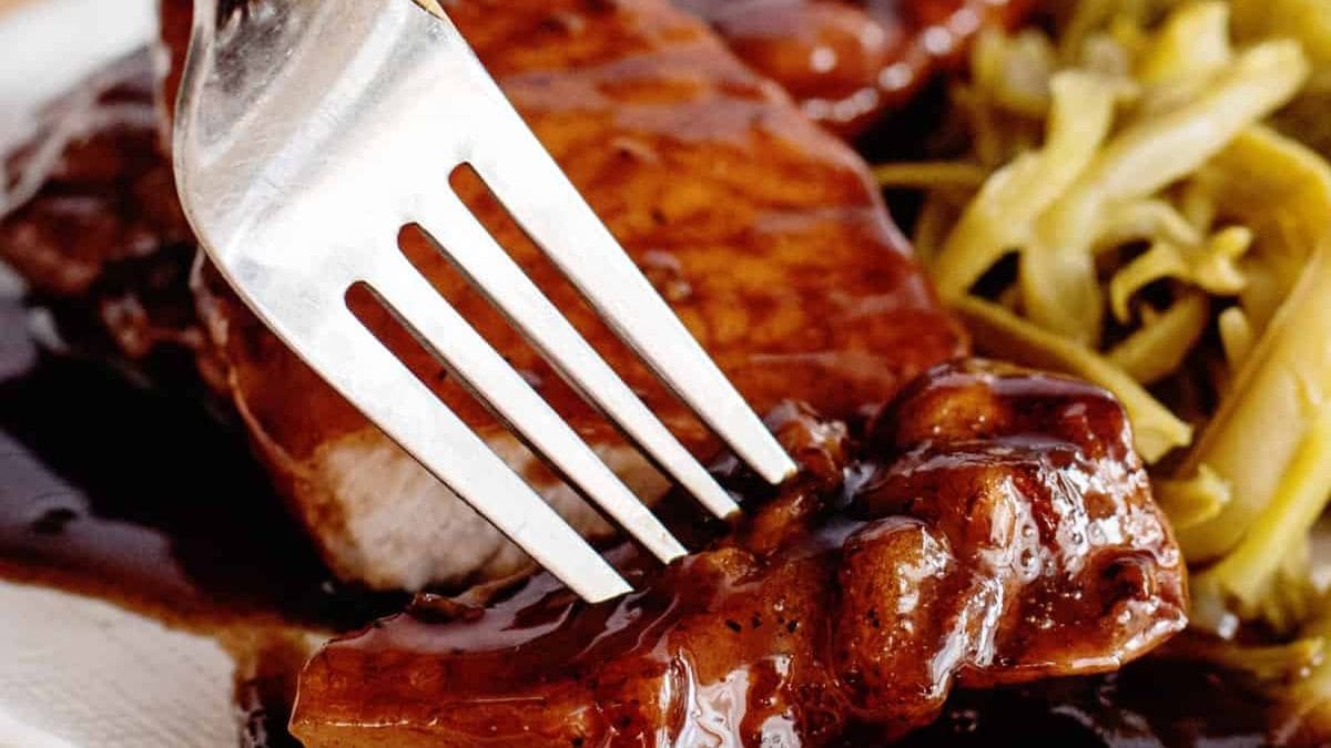Maple Glazed Pork Chops. Photo credit Southern Plate.