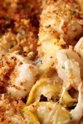 Squash Casserole Recipe. Photo credit Butter and Baggage.