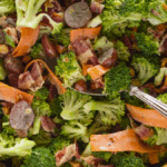 Broccoli Crunch Salad with Bacon. Photo credit Practically Homemade.