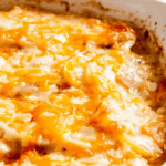 Cheesy Scalloped Potatoes. Photo credit Chew Out Loud.