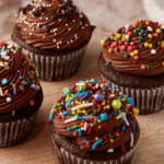 Rich And Creamy Chocolate Cream Cheese Cupcakes. Photo credit Easy Southern Desserts.